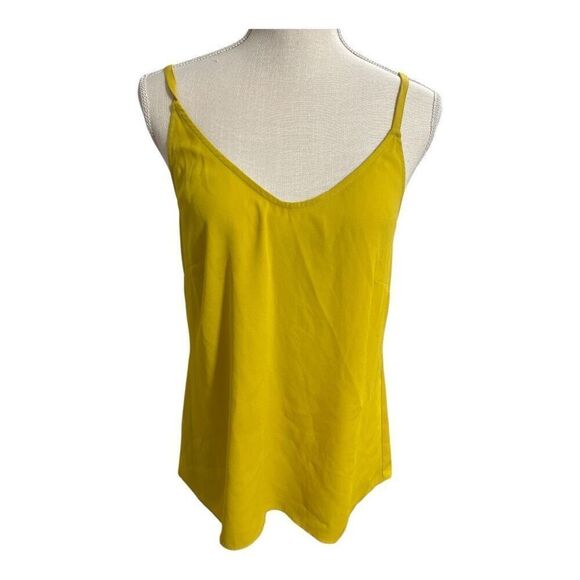 Cabi Simone Yellow Floral Sleeves Blouse Size S Ruffle Lined Semi-Sheer Summer - Picture 7 of 12